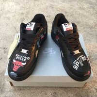 Giày NIKE AIR FORCE 1 Supreme Chicago Bulls Đen (FULL BOX)_Huongqm hỗ trợ đổi trả trong 15 ngày -