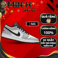 Giày Nike Air JD 1 Low Smoke Grey Black V2 553558-030 chính hãng cho nam nữ, Jordan 1 low real fullbox Min-H Shop