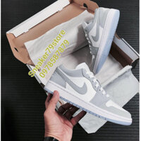 Giày Nike Air Jordan 1 Low 'White Wolf Grey' DC0774-105 Nam/Nữ (M/W) AUTHENTIC SHOES - Chính Hãng - FullBox