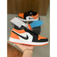 Giày Nike Air Jordan 1 Low Shattered Backboard AUTHENTIC.Giày Sneaker JĐ Cam Đen Full Box [ Chính Hãng ]