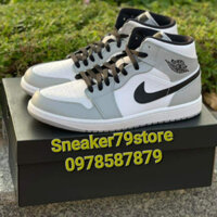 Giày Nike Air Jordan 1 Mid 'Smoke Grey' 554724-092 Nam/Nữ (M/W) AUTHENTIC SHOES - Chính Hãng - FullBox