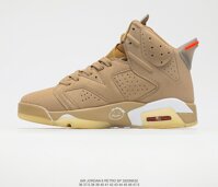 Giày Nike Air Jordan 6 Retro Travis Scott British Khaki Nâu