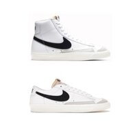 Giày Nike Blazer Low, Mid 77 Vintage White Black - Giày Sneaker Nike Blazer Nam Nữ Trắng Đen Cổ Cao, Thấp Full Box Bill