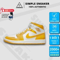Giày Nike Jordan 1 Mid 💙CHÍNH HÃNG💙 Nike Air Jordan 1 White Pollen [BQ6472-117] - Simple Sneaker