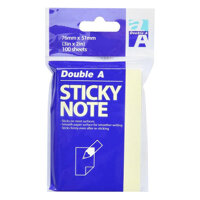 Giấy Note 3 x 2 Double A - 76X51 - Vàng