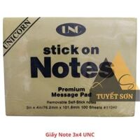 Giấy Note 3x4 UNC 76.2x101.6mm - giấy nhớ ghi chú