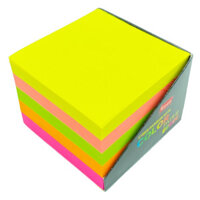 Giấy note Dạ Quang 5 màu 7.6x7.6cm dùng ghi chú hoặc xếp tạo hình origami, 8516