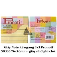 Giấy Note kẻ ngang 3x3 Pronoti 50336 76x76mm - giấy nhớ ghi chú                         &nbsp(&nbspVàng&nbsp)