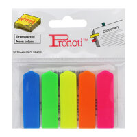 Giấy Note Pronoti 5 màu Neon nhựa 45502 ( 5 mảnh)