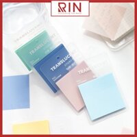 Giấy note trong suốt  giấy ghi nhớ  Giấy ghi chú giấy nhắn TRONG SUỐT cho học sinh, văn phòng - nhiều màumẫu - 95x70mm - Xanh lá