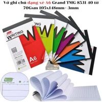Giấy note vở ghi chú dạng xé A6 Grand TMG-8531 40 tờ 70Gsm 105x148mm+-3mm