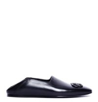Giày Nữ Balenciaga Carrera Lux Leather Slippers 'Black'