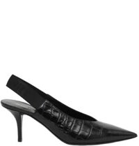 Giày Nữ Burberry Embossed Leather Slingback Pumps 'Black'