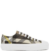 Giày Nữ Burberry Exaggerated Check Cotton Sneakers 'Wheat'