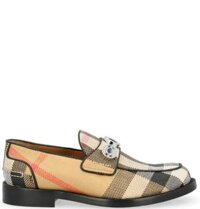 Giày Nữ Burberry Logo Detail Exaggerated Check Nylon Loafers 'Archive Beige'