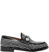 Giày Nữ Burberry Logo Graphic Crystal Detail Suede Loafers 'Black'
