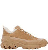 Giày Nữ Burberry Suede And Shearling Arthur Sneakers 'Biscuit'