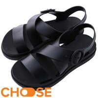 Giày Nữ Choose GIÁ RẺ Sandal CHỐNG NƯỚC Cao Su Quai Chéo