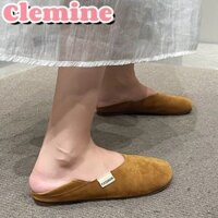 Giày Nữ Da Lộn Thấp Gót Tròn Giày Đế Bằng Mềm Mại Và Thoải Mái