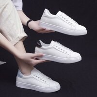 Giày nữ đế bằng đế thấp đế bệt mẫu mới mùa xuân giày trắng thời trang giày thể thao học sinh thường ngày Giày trượt ván nữ
