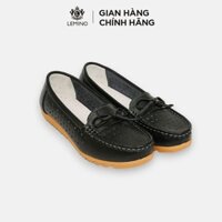 Giày Nữ Đế Bệt LEMINO Moccasins Có Nơ LB63017