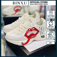 Giày nữ đế cao hình môi, giày thể thao sneaker độn đế nam nữ ăn gian chiều cao giá rẻ BINXU GI3