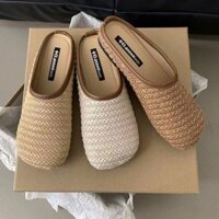 Giày Nữ Đế Thấp Đế Bằng Dệt Phong Cách Thoải Mái Dép
