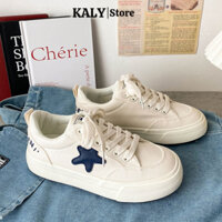 Giày nữ đi học phong cách đơn giản giày thể thao canvas hàn quốc