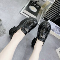 Giày Nữ Độn Đế 5cm Da Bóng Mịn Dễ Đi Lên Chân Cực Tôn Dáng