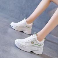 GIÀY NỮ ĐỘN ĐẾ 7 CM DÁNG THỂ THAO nâng cao CHIỀU CAO HÌNH HOA CÚC hot TREND G2