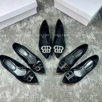Giày nữ, giày búp bê họa tiết thời trang, giày hài đế bệt lên chân cực êm