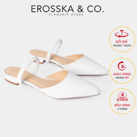 Giày Nữ Giày Cao Gót Slingback Erosska Mũi Nhọn Cao 2cm Phối Dây Thời Trang Kiểu Dáng Basic - EL002 (Màu Nude)