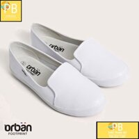 (GIÀY NỮ) Giày Slip-on Nữ Da Thật Cao cấp Urban UL1715 Trắng (VNXK)