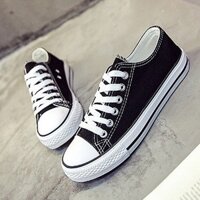 Giày nữ, giày vải canvas nam và nữ, giày thể thao cổ thấp buộc dây, phong cách trườhọc, giày đôi, giày thườ, phong cách cổ điển, giày vulcanized Ruian 009 OJ3C