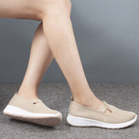 Giày nữ, giàyư dân, giày flyknit mùa xuân 2023, giày slip-on thoákhí 009 JGNN