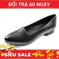 Giày nữ gót vuông 3cm da siêu mềm VNXK 3P22D