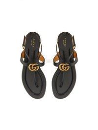 Giày Nữ Gucci Leather Sandal With Double G