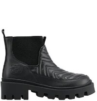Giày Nữ Gucci Matelassé Chelsea Boot 'Black'