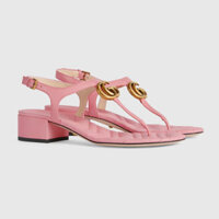 Giày Nữ Gucci Pink Leather Women’s Double G sandal