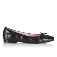 Giày Nữ Gucci Quilted Black Leather Ballet Flats