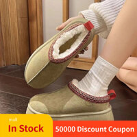 Giày Nữ Lông Mùa Đông 2024 đế xốp đế dày độn cao bít mũi đi ra ngoài Dép nửa túi thời trang Giày bông dễ phối đồ