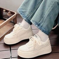 Giày nữ mùa xuân và mùa thu giày thể thao mới giày thể thao đế mềm cho bé gái giày trắng cổ thấp