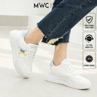 Giày Nữ MWC 0775 - Giày Thể Thao Nữ Phối Màu Siêu Cute, Sneaker Da Êm Chân Đế Bằng Hot Trend