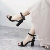 Giày nữ ngoại cỡ, size nhỏ . 7p vuông bản quai 4cm xinh bít hậu có quai cài cổ chân chắc chân dễ đi size 32_45