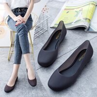 giày nữ nhựa Sandal Cao Su Nhựa Dẻo Trong Suốt Đế Phẳng Gọn Nhẹ Chống Thấm Nước Phong Cách Mới Đi Biển Mùa Hè Cho Nữ RAC1