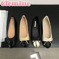 Giày Nữ Phong Cách Thanh Lịch Mũi Vuông Nơ Flat Ballet Nữ