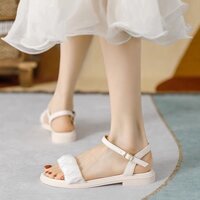 Giày Nữ Sandal ADS63 Cao 2P Phối Nhún Xinh Xắn