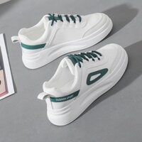 Giầy nữ sneaker đế bệt màu trắng