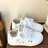 Giày nữ sneaker trắng họa tiết trẻ trung siêu đẹp
