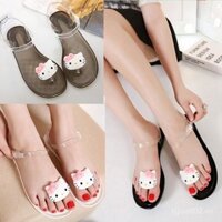 Giày nữ thai sản tại nhà, dép đi biển mũi phẳng, thời trang dễ thương, dép Hello Kitty anime